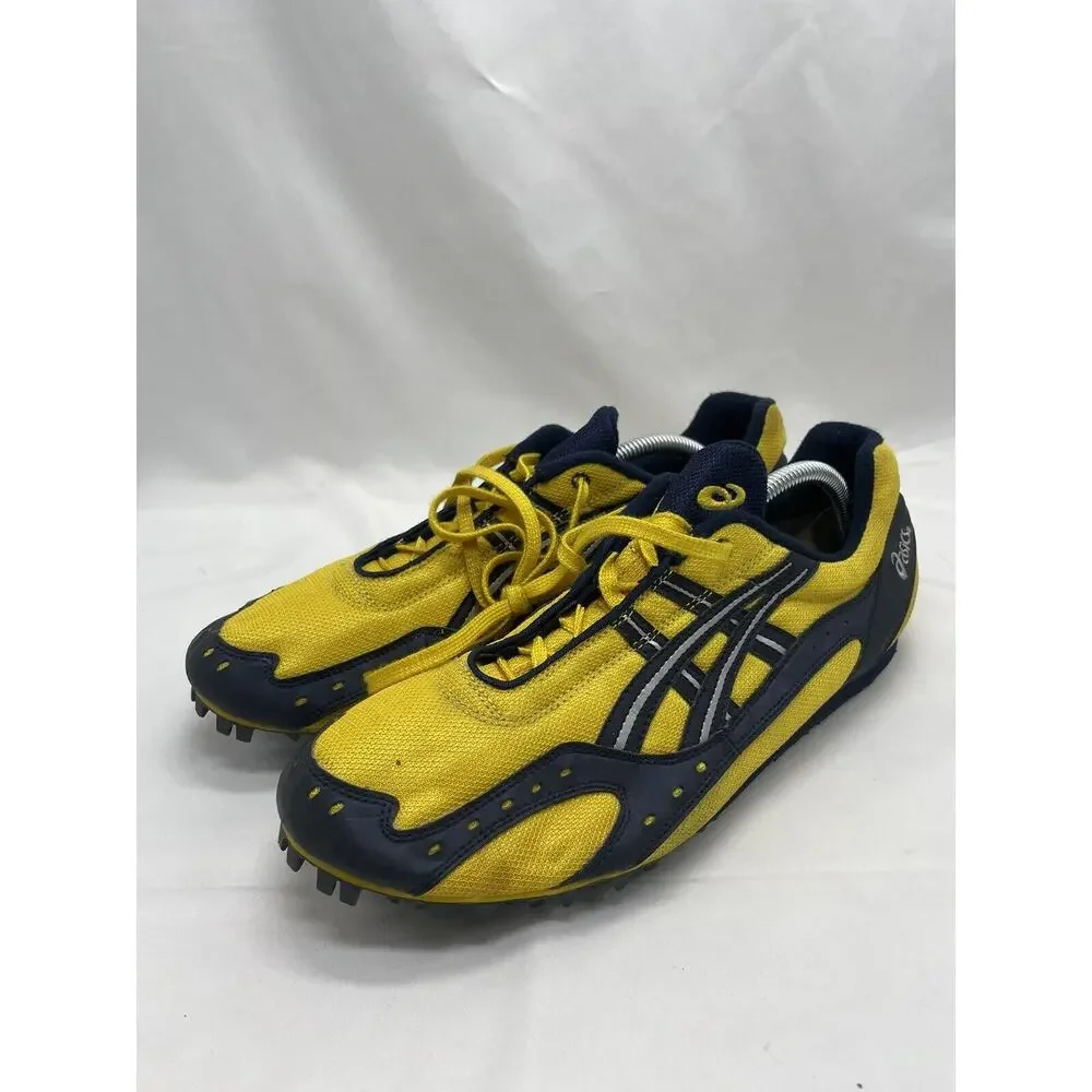 ASICS GN215 Hyperendurance‎ Track Spikes Cleats Dark Blue/Yellow Men’s Size 13